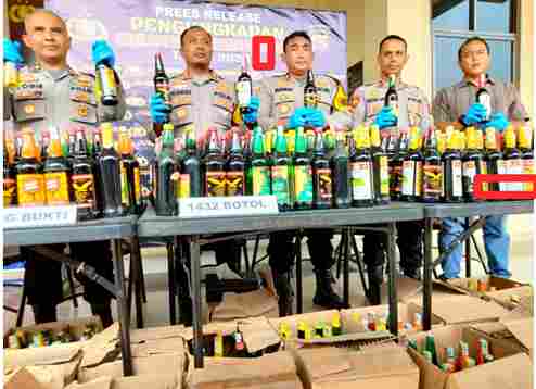 Antisipasi Gangguan Kamtibnas, Polres Pandeglang Sita Ribuan Botol Miras