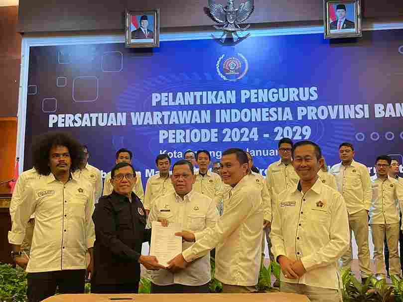 Pengurus PWI Banten Resmi Dilantik, Fokus Peningkatan Kapasitas Wartawan 