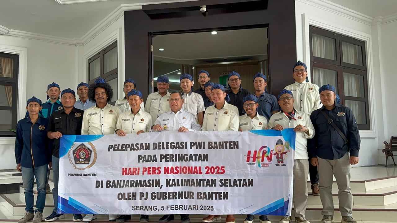 Pj Gubernur Banten Lepas Delegasi PWI Hadiri HPN di Banjarmasin