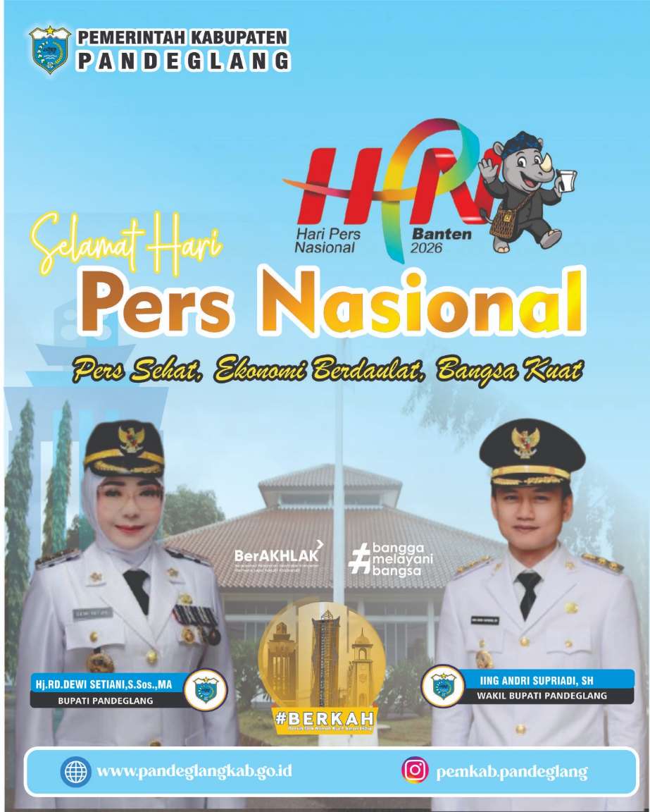 Bupati dan Wakil Bupati Pandeglang, Ucapkan Selamat Hari Pers Nasional 2026