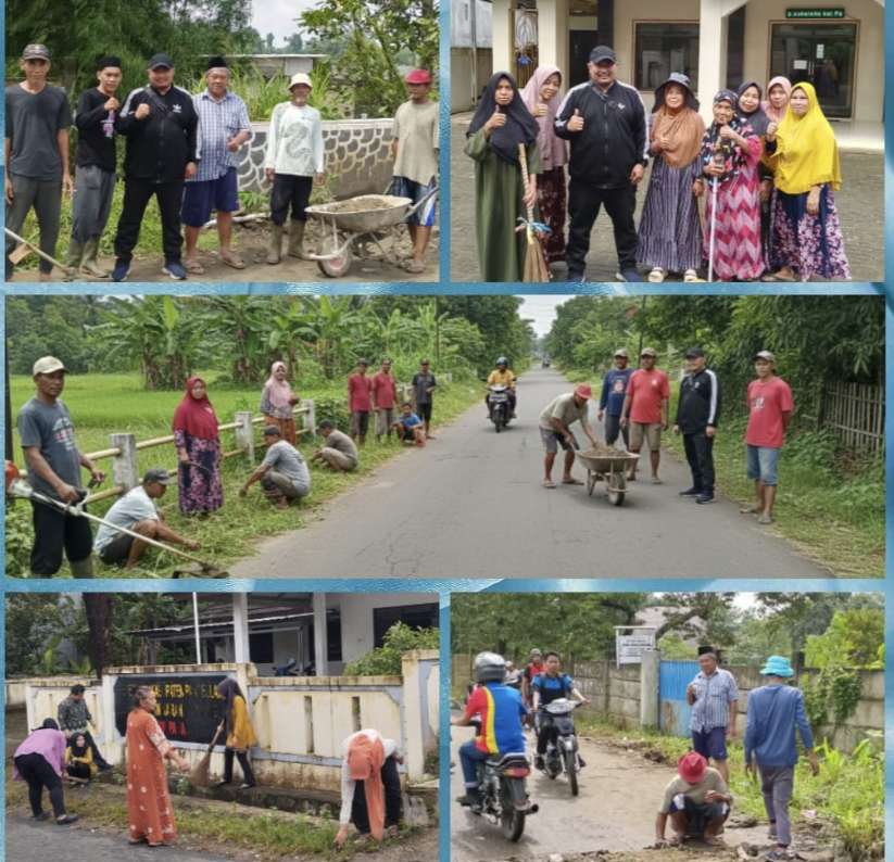 Ciptakan Lingkungan Sehat, Warga Kelurahan Pagadungan Gelar Jum’at Bersih 