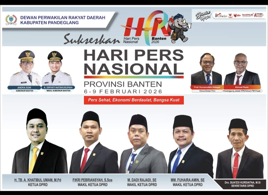 DPRD Kabupaten Pandeglang, Ucapkan Selamat Hari Pers Nasional 2026