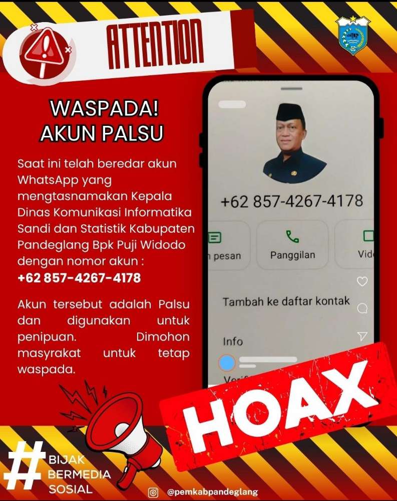 Waspada! Modus Penipuan Mengatasnamakan Pejabat Baru Dilantik