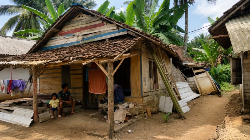 Kisah Pilu, Keluarga di Pandeglang Tinggal di Rumah Nyaris Ambruk, Anak Harus Transfusi Darah Tiap Bulan