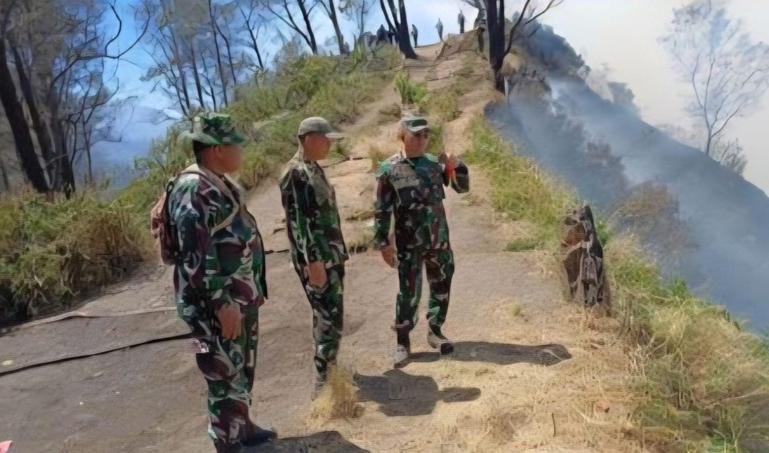 Sinergi Lintas Sektor, Danrem 083/Bdj Tinjau Langsung Penanganan Karhutla di Kawasan Bromo